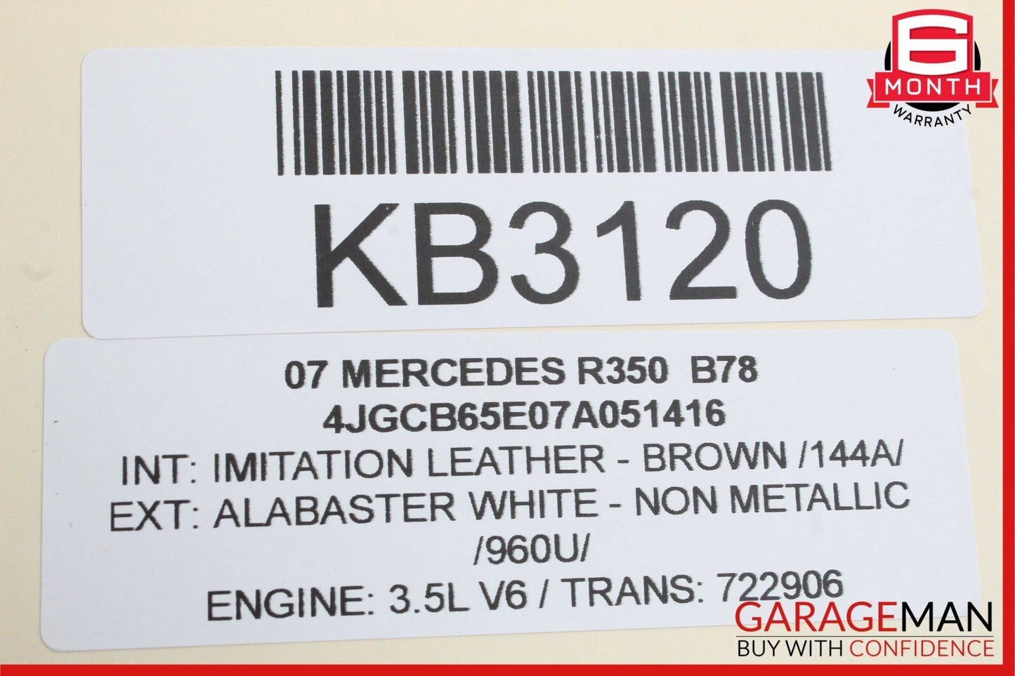 06-09 Mercedes CLK350 SLK350 C350 Right Side Cylinder Head Valve Cover