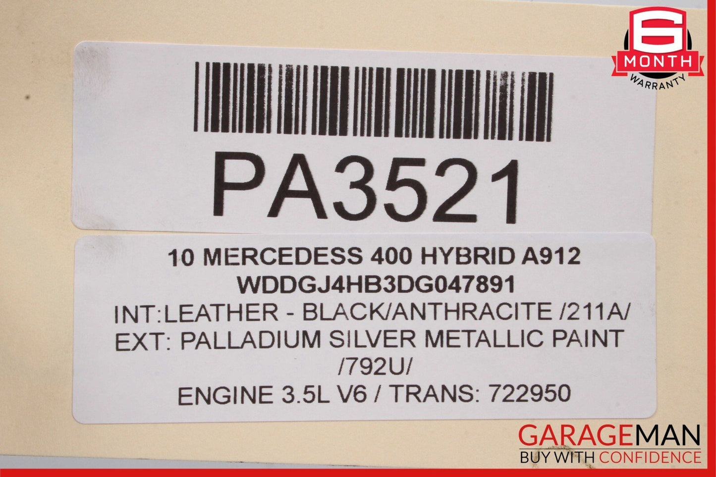 10-13 Mercedes W221 S400 Hybrid 7 Speed Auto Automatic Transmission 722.950 110k