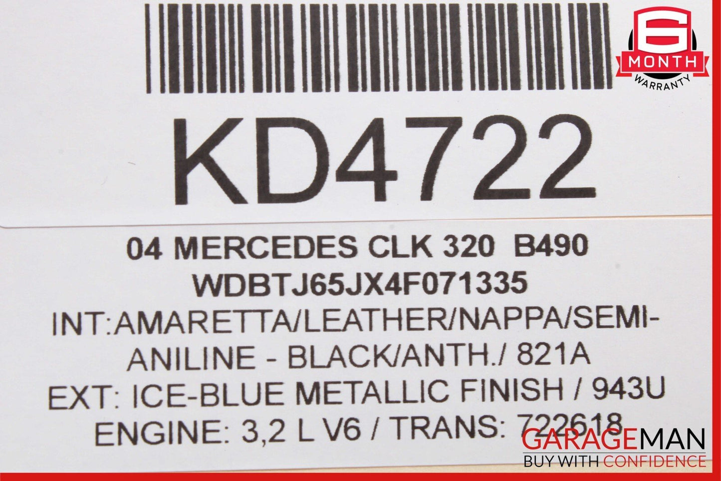 03-12 Mercedes W209 CLK320 SL500 Window Regulator Motor Front Right Side OEM