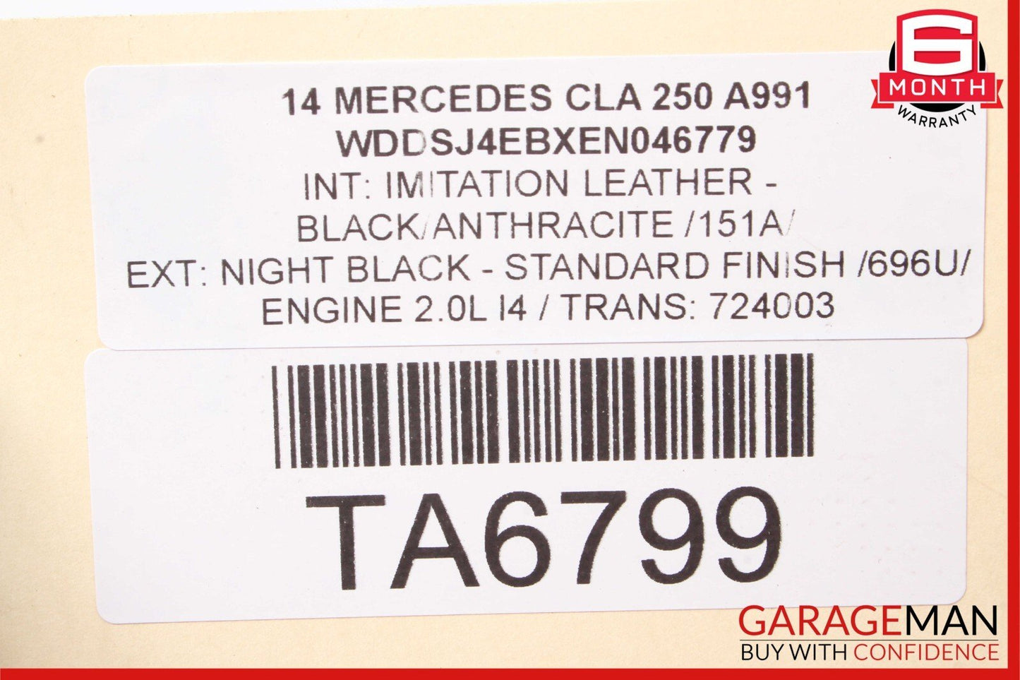 14-18 Mercedes W117 CLA250 2.0 4Matic Automatic Transmission Gearbox 724003 140k
