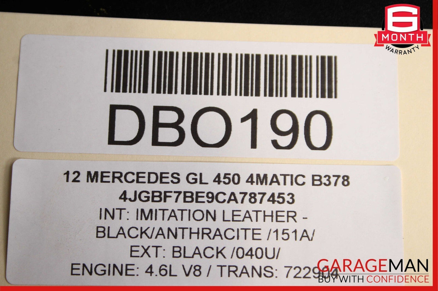 07-12 Mercedes GL450 ML550 AWD 7G Automatic Transmission Assembly 722.904 OEM