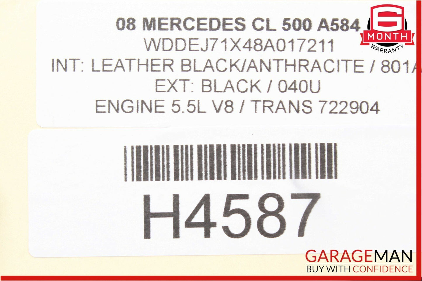 07-13 Mercedes W216 CL500 S600 Tire Pressure Monitor Module Unit 2215402362 OEM