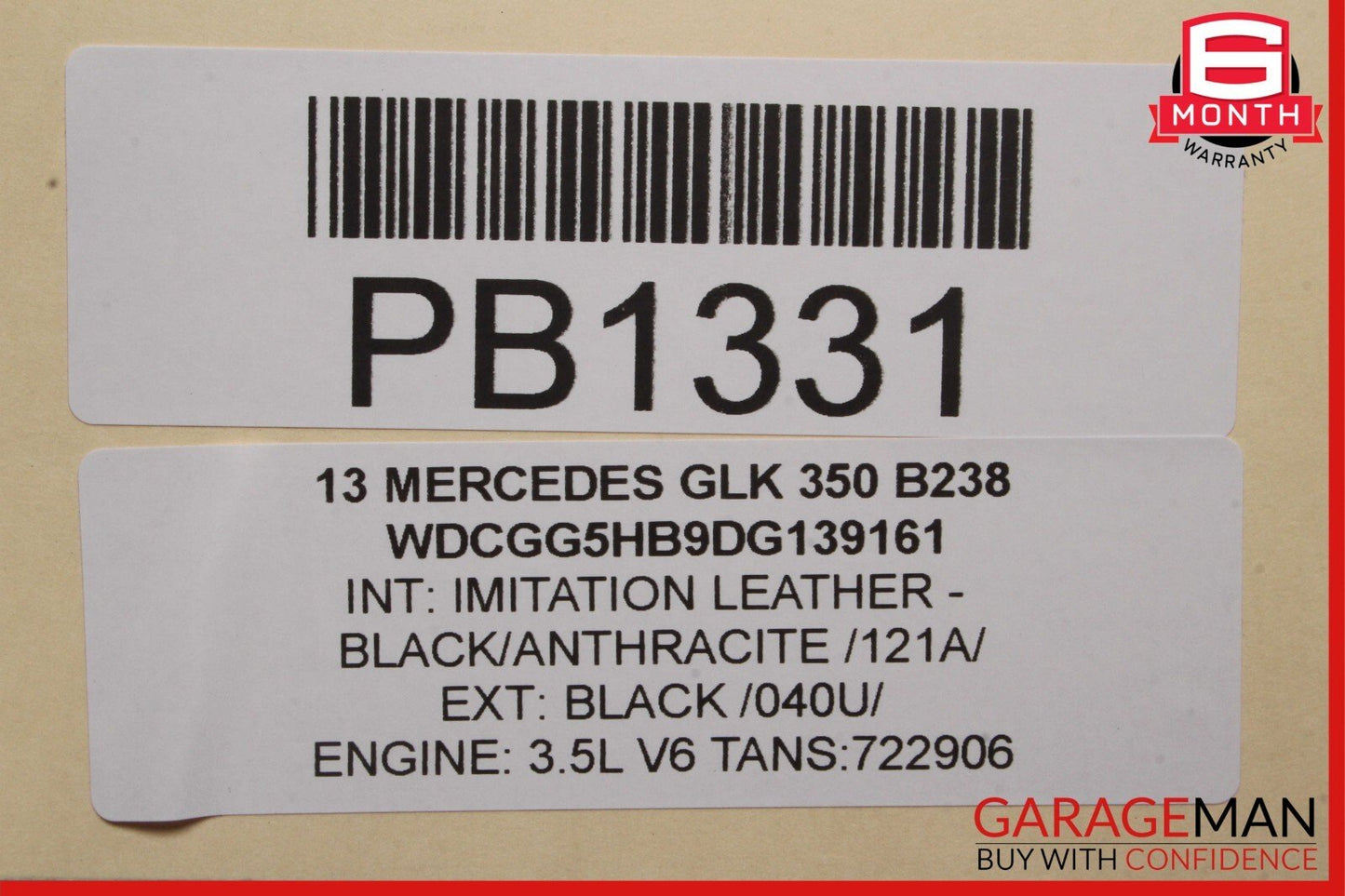 10-15 Mercedes X204 GLK350 Front Right Side Interior Door Trim Panel Assembly