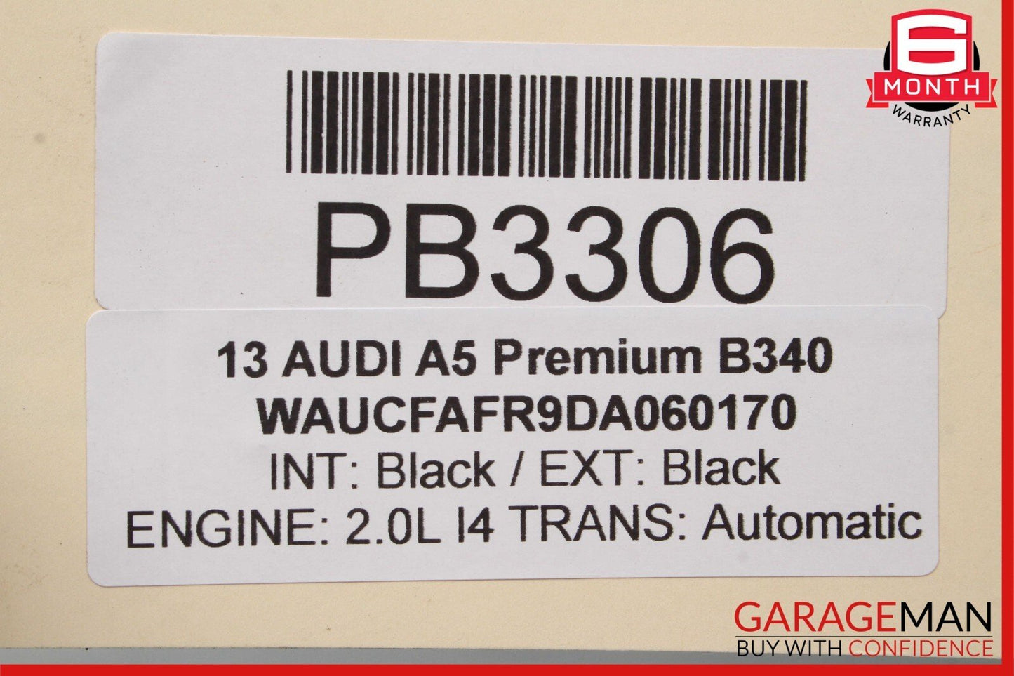 13-17 Audi A5 2.0 AWD Auto Trans Automatic Transmission Assembly OEM