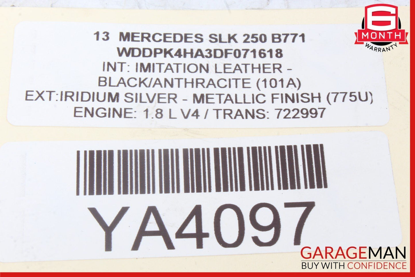 12-15 Mercedes R172 SLK250 C250 Generator Alternator 120 AMP 14V 0141541402 OEM
