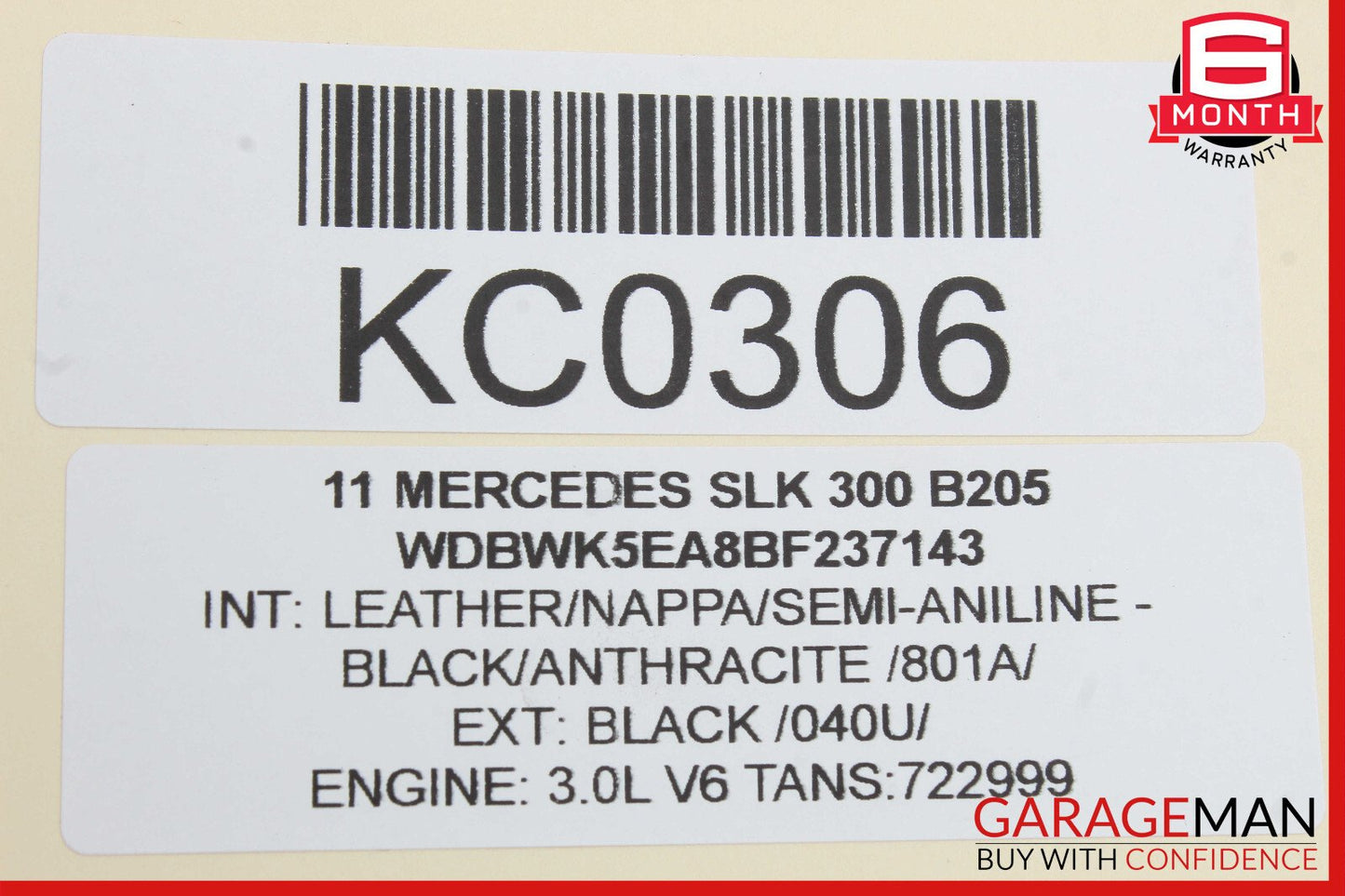09-12 Mercedes R171 SLK300 SL550 SLK350 Steering Wheel Black OEM