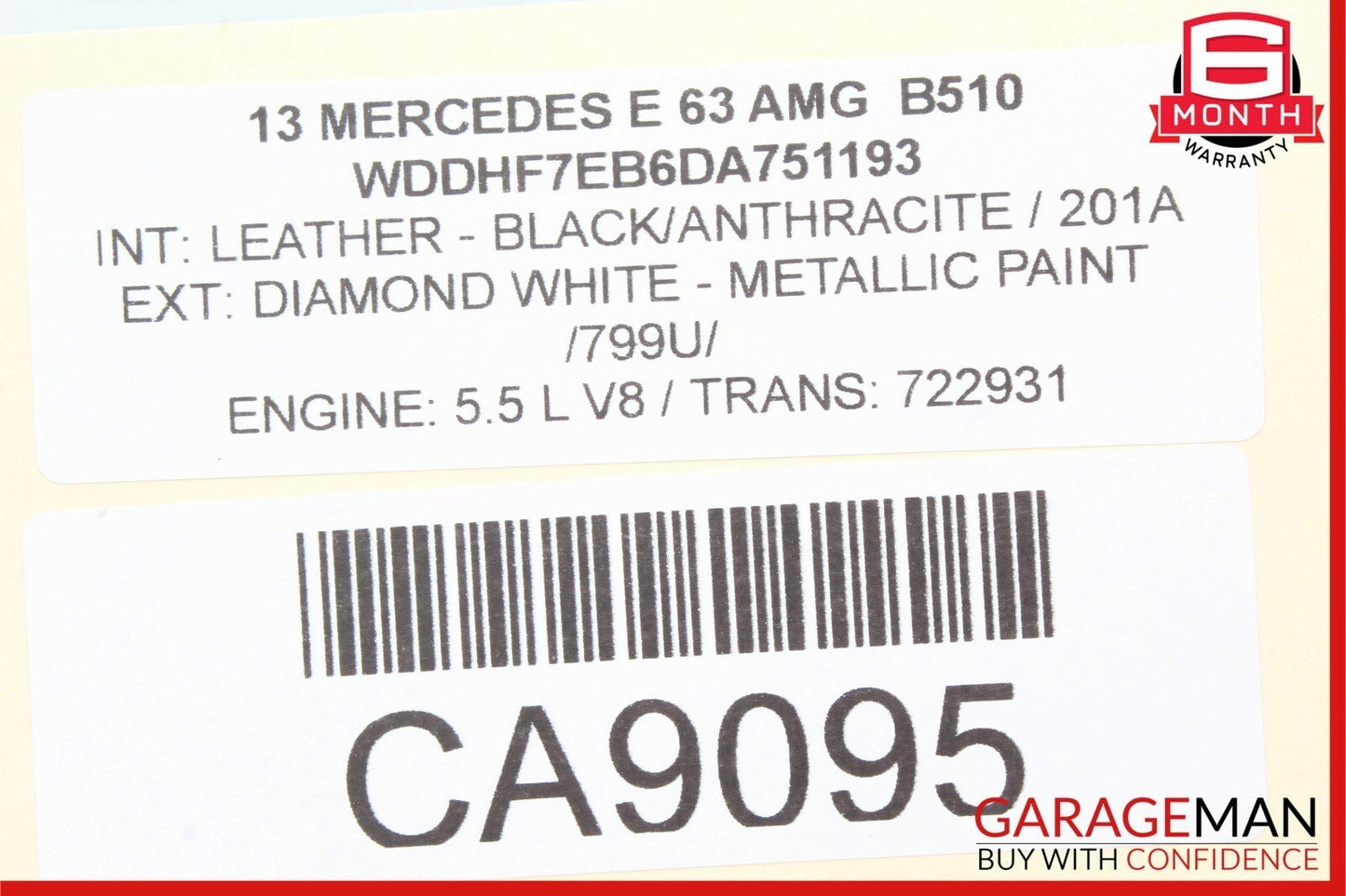 10-16 Mercedes W212 E550 E63 Rear Right / Left Suspension Lower Control Arm