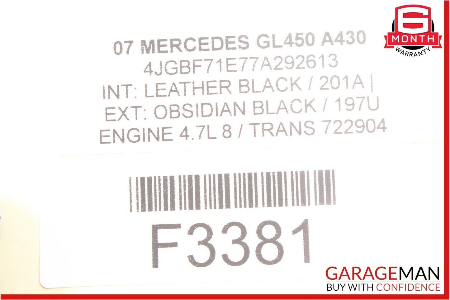 06-11 Mercedes X164 GL450 CLS550 E550 TPMS Tire Pressure Control Module Unit OEM
