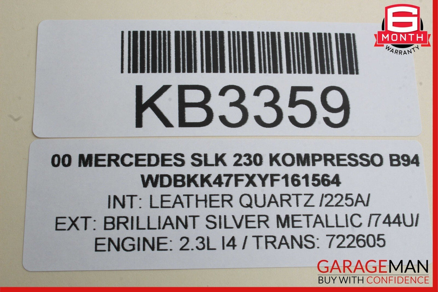 97-00 Mercedes R170 SLK230 Interior Overhead Dome Light Lamp 1708200001 OEM