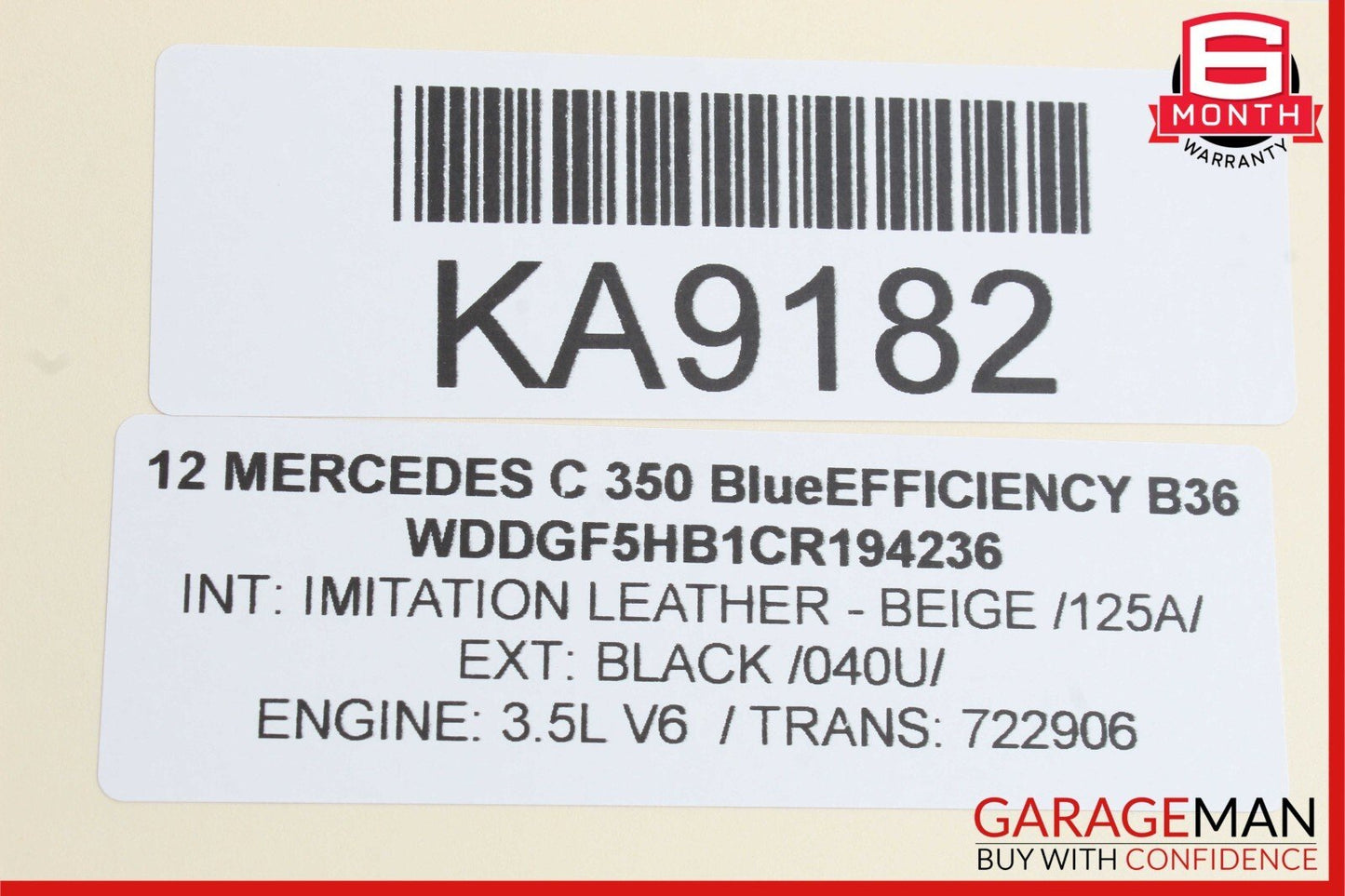 08-14 Mercedes W204 C350 C250 C300 Rear Right Side Door Lock Latch Actuator OEM