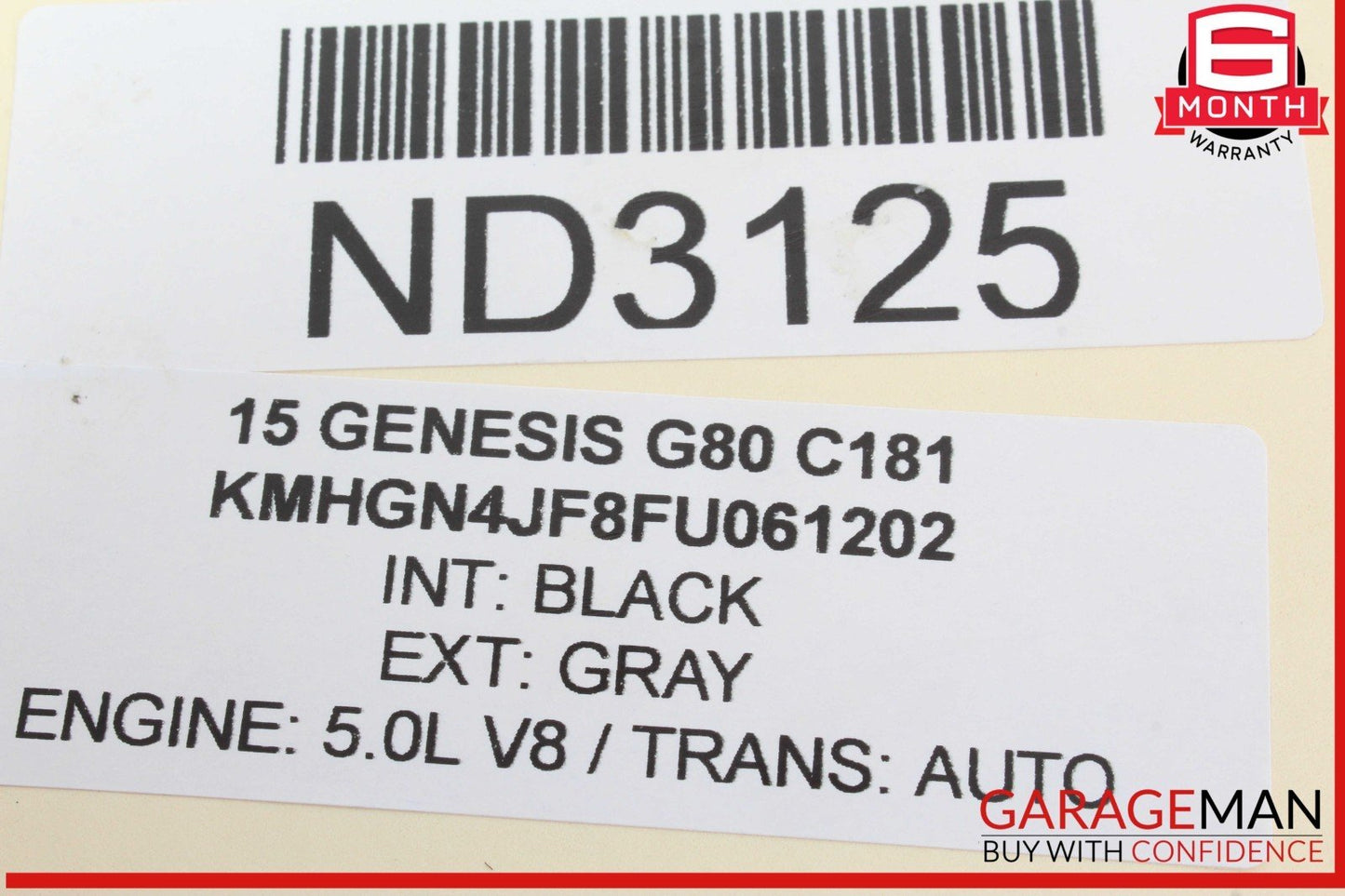 15-20 Hyundai Genesis G80 Rear Left Side Door Window Regulator Motor OEM