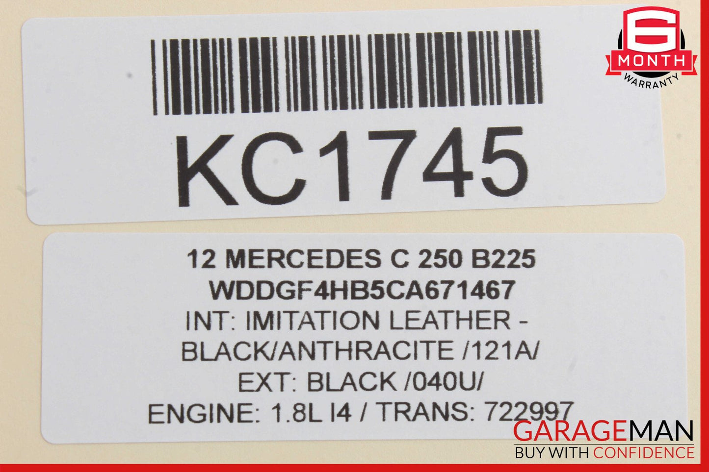 12-14 Mercedes W204 C250 C350 Tail Light Lamp LED Right Passenger Side OEM
