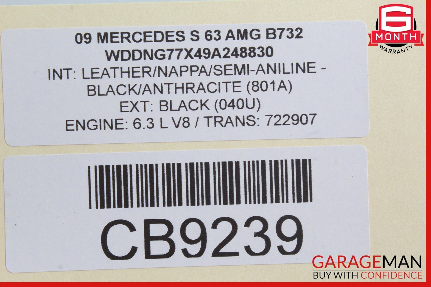 07-14 Mercedes W221 S63 AMG CL600 Rear Left or Right Side Upper Control Arm OEM