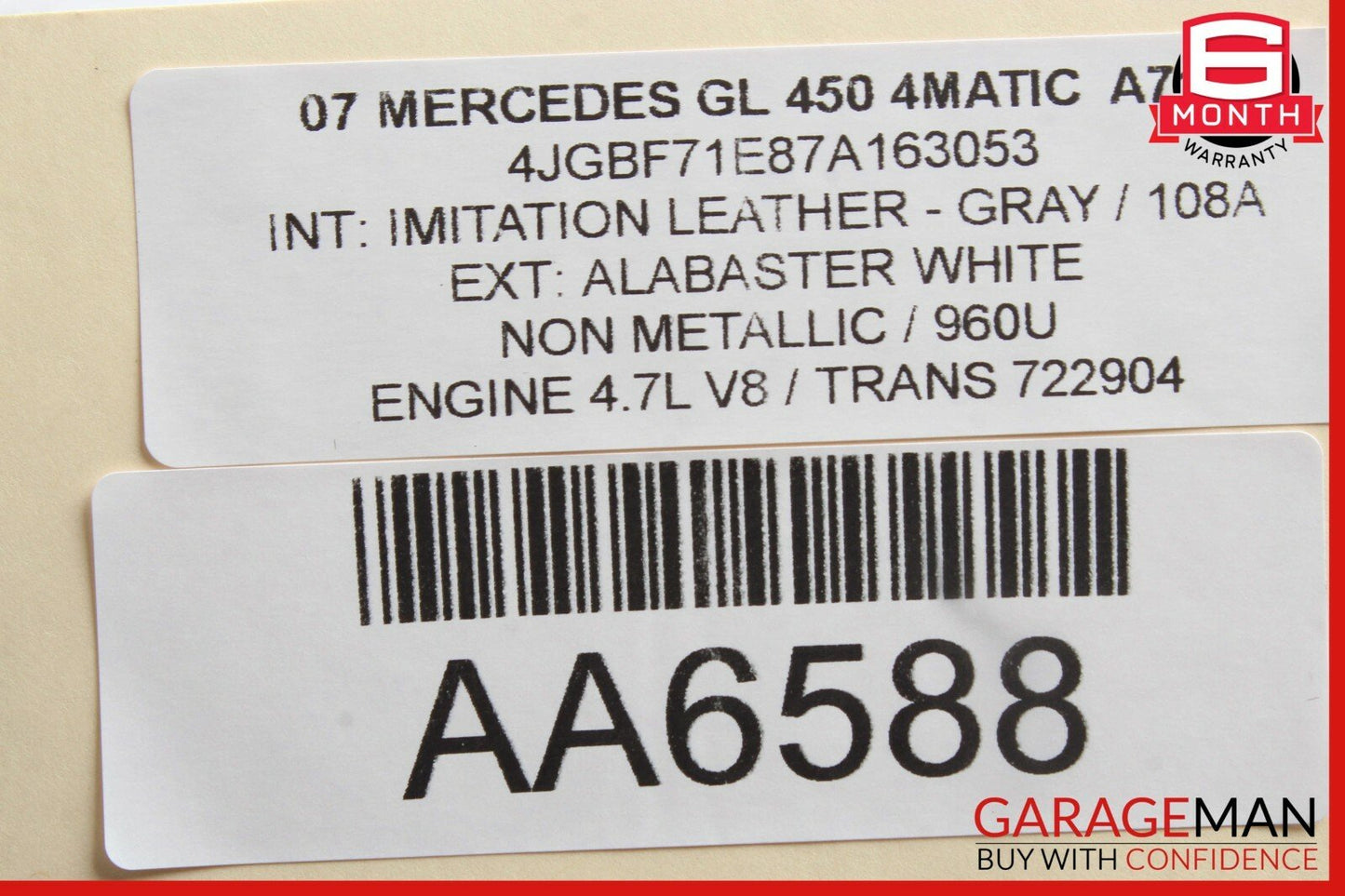 06-13 Mercedes X164 GL450 R320 Front Right Side Door Control Module Unit OEM