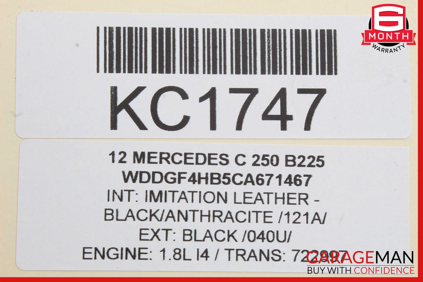 08-14 Mercedes W204 C250 C350 Rear Right Side Door Lock Latch Actuator OEM
