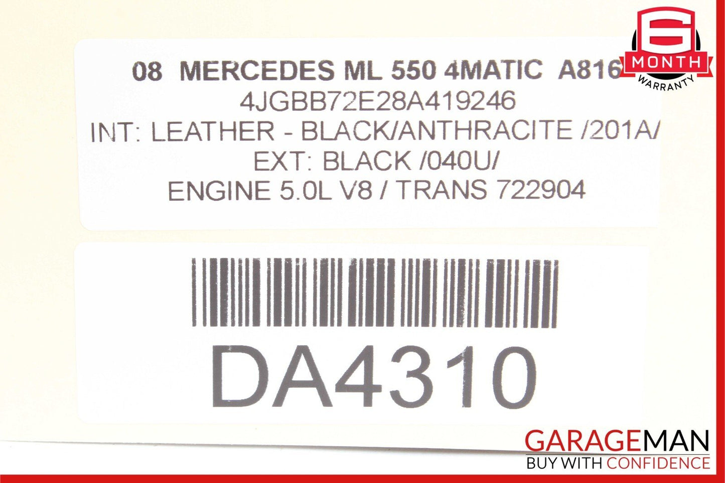 06-12 Mercedes W164 GL450 ML350 Front Right Door Audio Tweeter Speaker Cover OEM