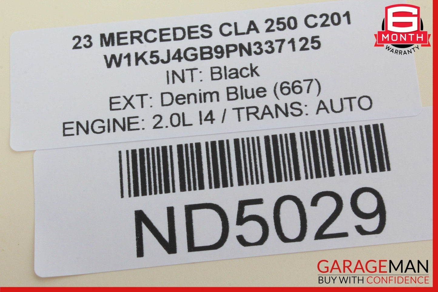 20-23 Mercedes W118 CLA250 Rear Right Passenger Side Window Regulator Motor OEM