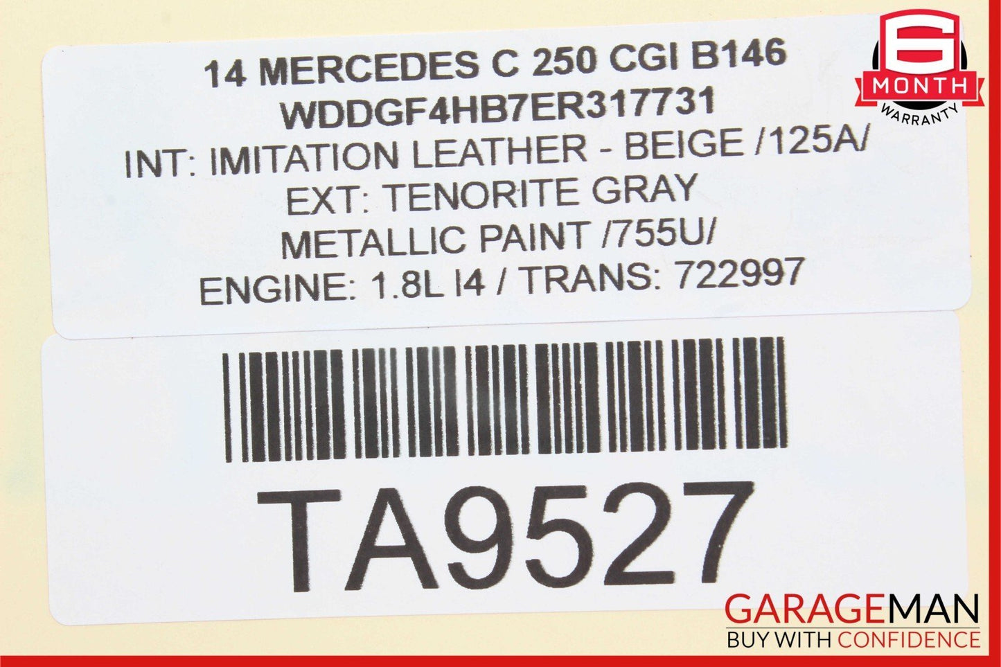 12-15 Mercedes C250 SLK250 1.8 Transmission Oil Cooler Radiator Assembly