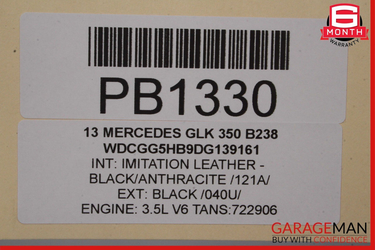 10-15 Mercedes X204 GLK350 Front Left Interior Door Trim Panel Cover Assembly