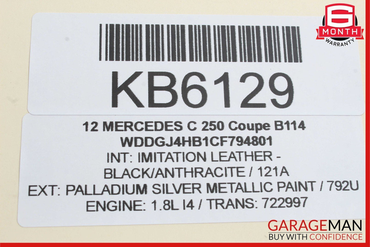 12-15 Mercedes W204 C250 SLK250 A/C Air Conditioning Compressor 0022304511 OEM