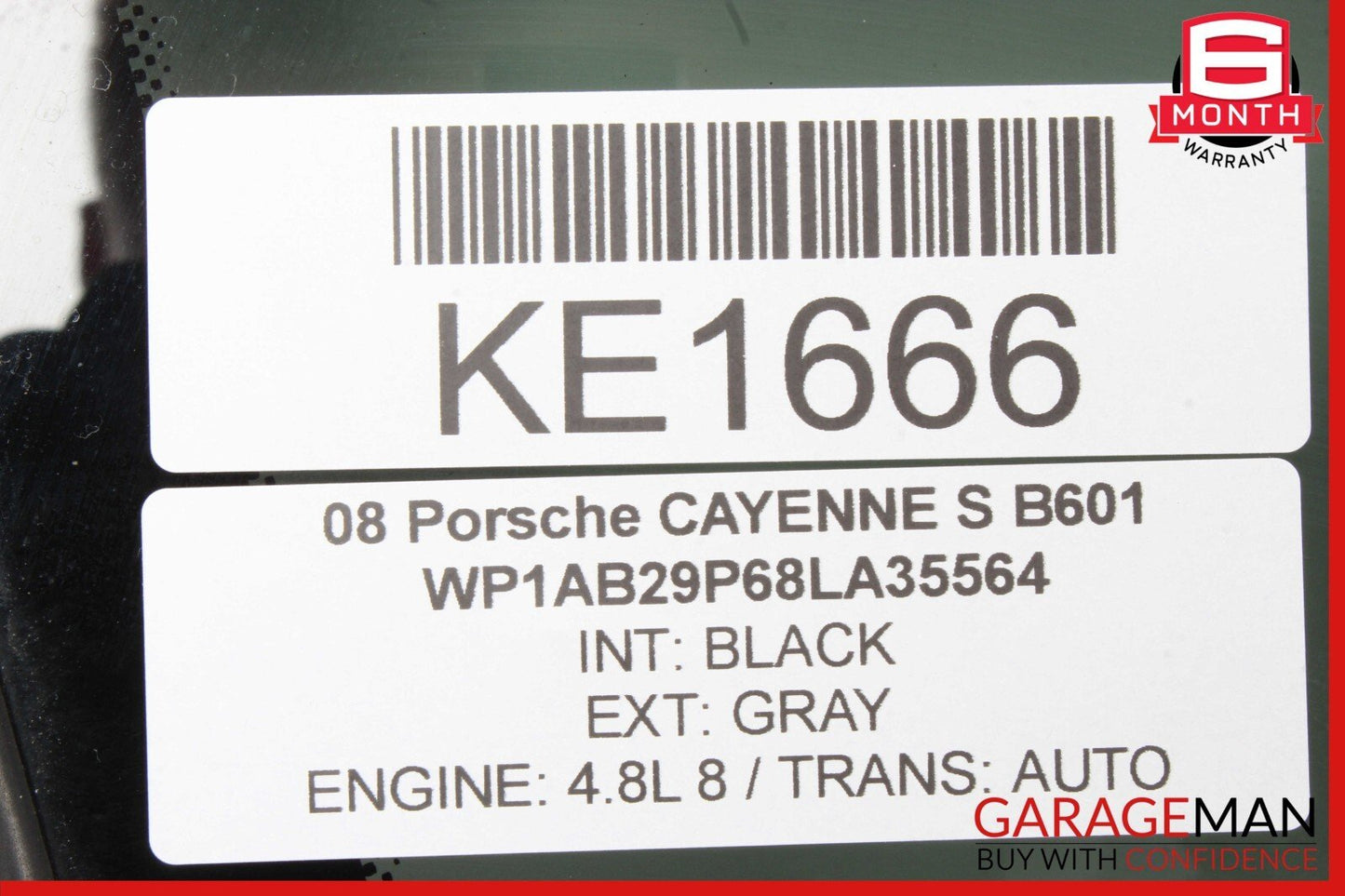 03-10 Porsche Cayenne S 955 957 Rear Left Door Quarter Window Glass Panel OEM