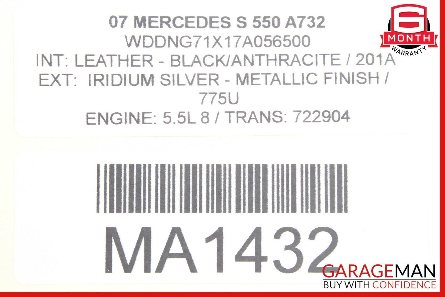 07-14 Mercedes W221 S550 CL550 Front Right Dash AC A/C Air Vent Trim Grill Black