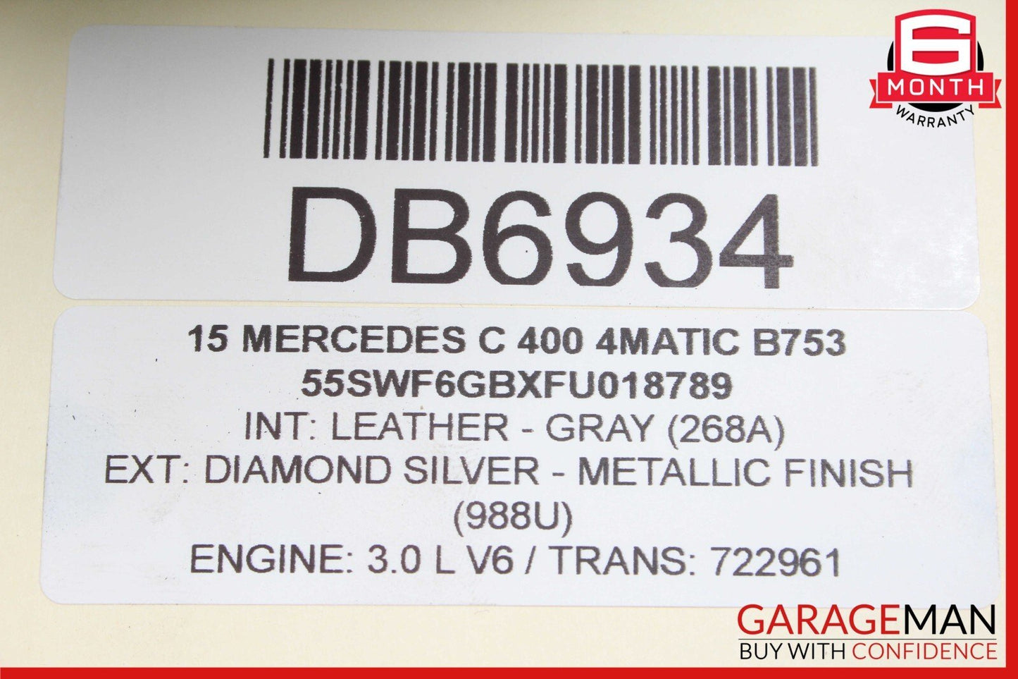 2015 Mercedes W205 C400 4Matic Automatic Transmission Tranny Assembly OEM