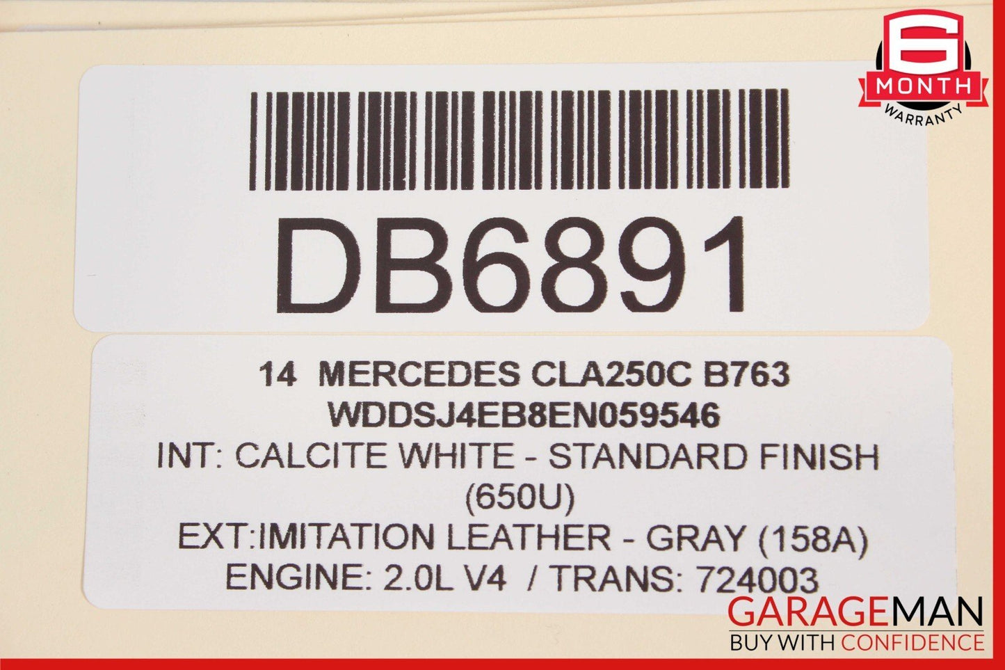 14-18 Mercedes W117 CLA250 Rear Right Interior Door Trim Panel Cover Assy Gray