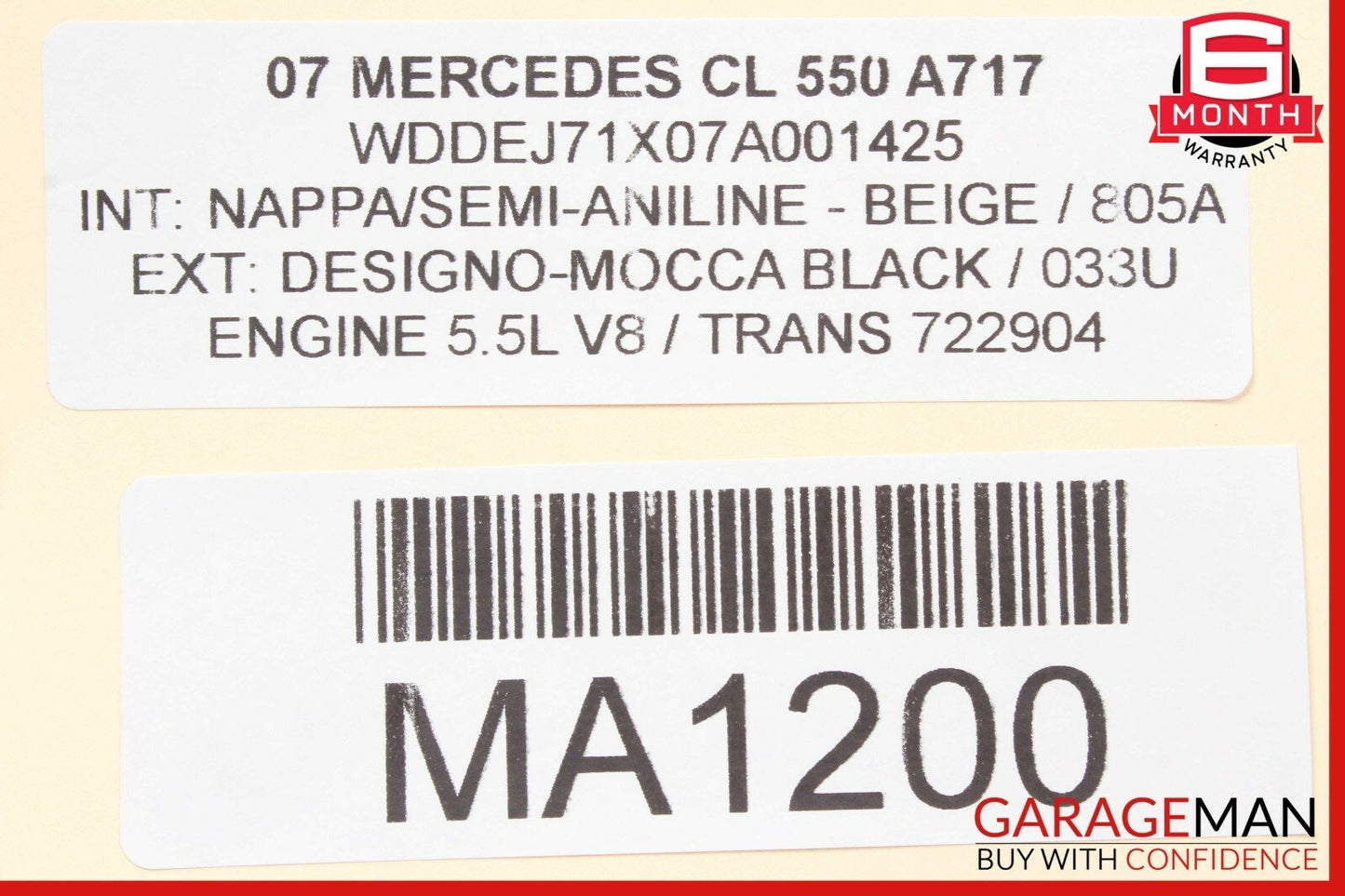 10-14 Mercedes W216 CL550 CL63 AMG CL600 Right Passenger Door Control Module OEM