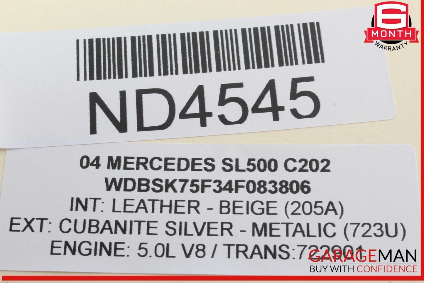 07-12 Mercedes R230 SL500 Convertible Top Roof ABC Mirror Control Switch OEM
