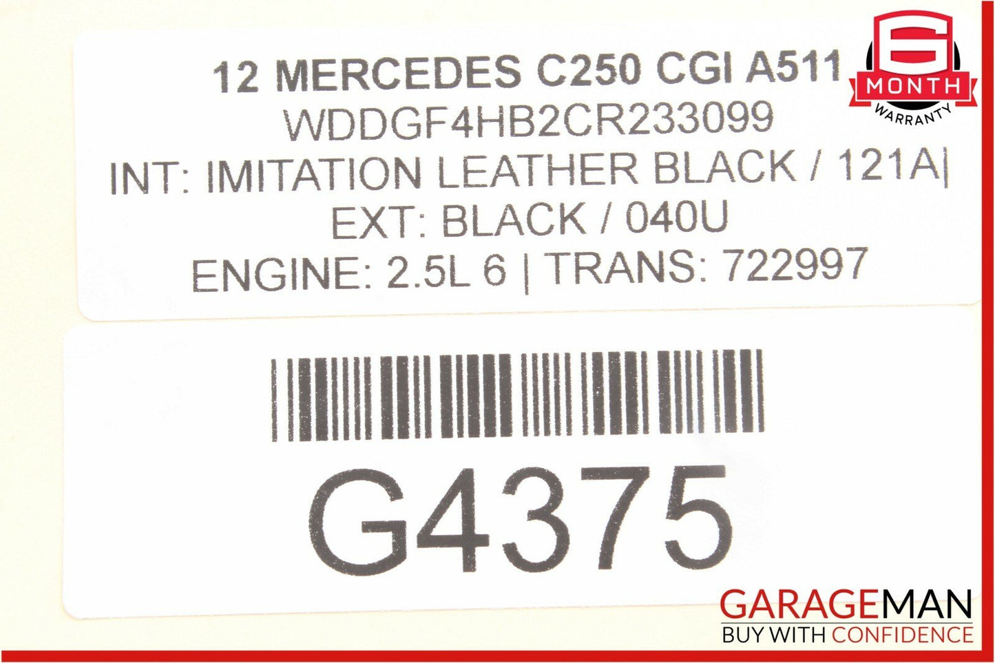 08-15 Mercedes W204 C250 Front Left Driver Side Door Control Module Unit OEM