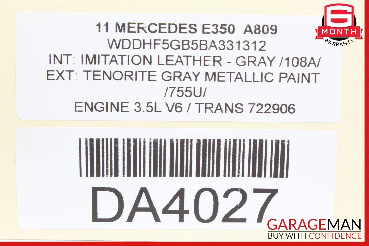 03-09 Mercedes W211 E350 E550 Front Left Side Door Window Regulator Motor OEM