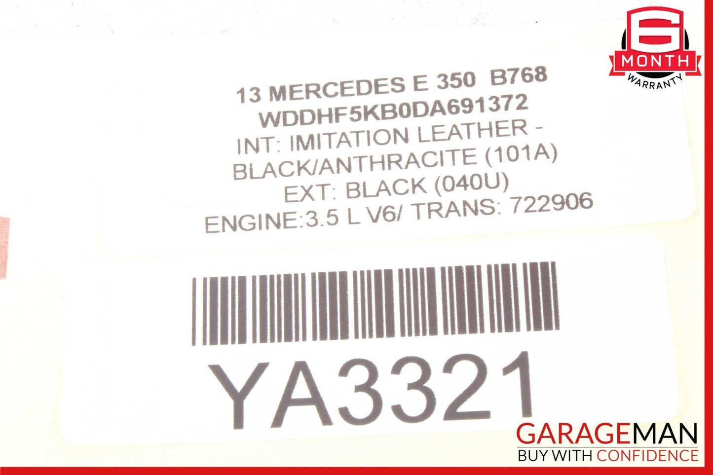 10-13 Mercedes W212 E350 E550 E63 AMG Sedan Trunk Lid Tailgate Handle Trim Black