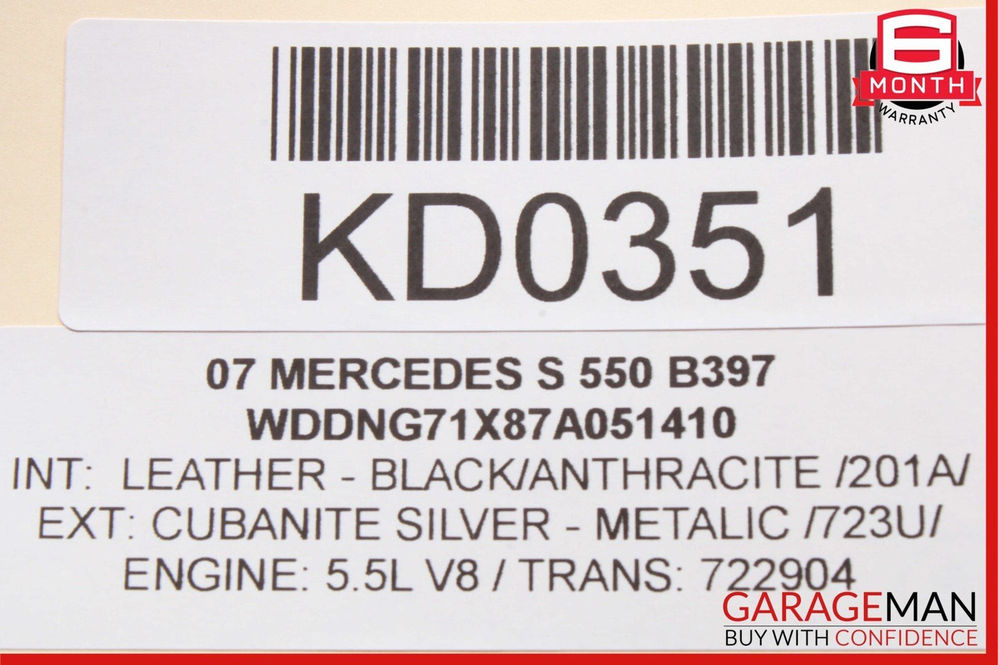 07-14 Mercedes S550 S350 CL550 Front Left Suspension Lever Upper Control Arm