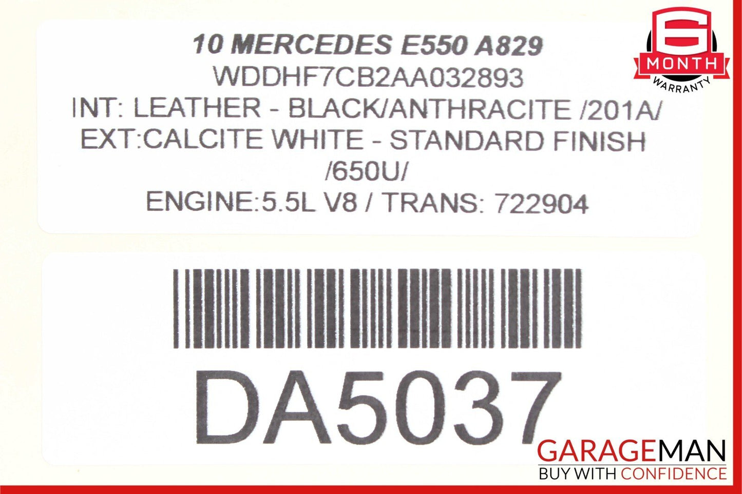 10-13 Mercedes W212 E350 E550 Front or Rear Right Exterior Door Handle White OEM