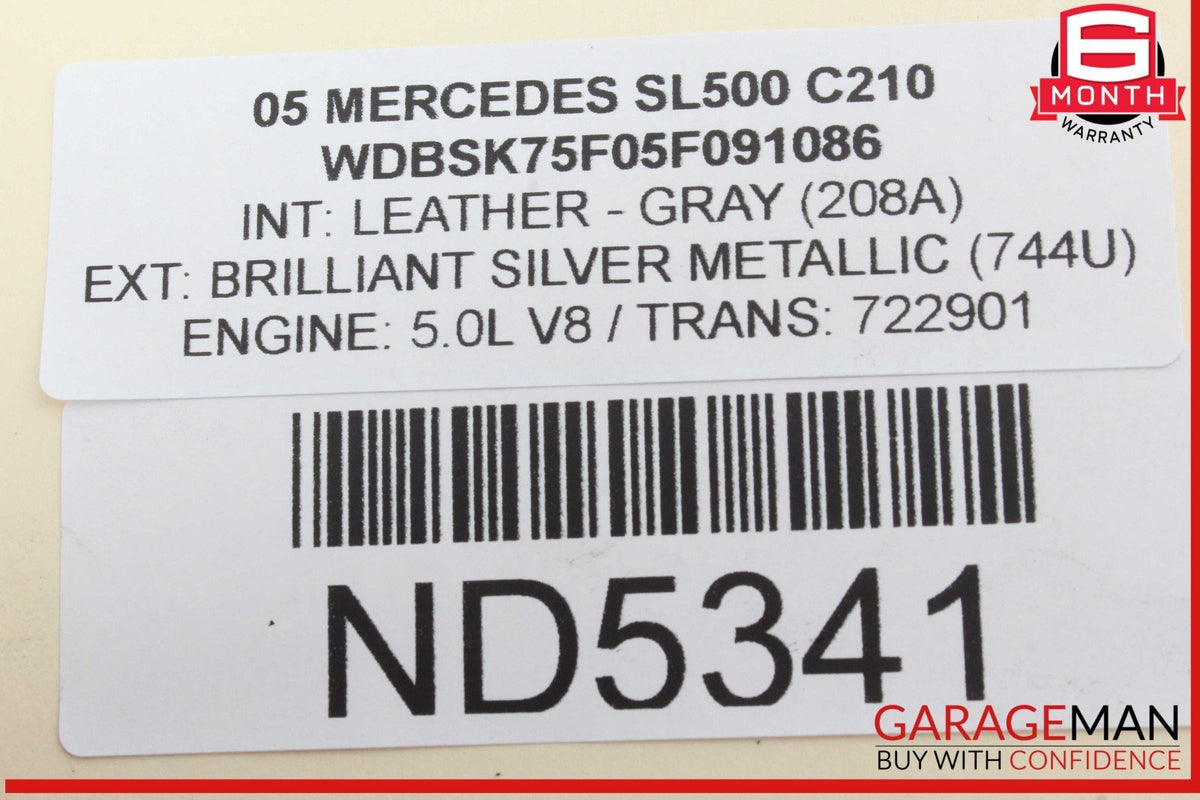 03-06 Mercedes R230 SL500 SL55 Front Right Side Exterior Door Handle Keyless Go