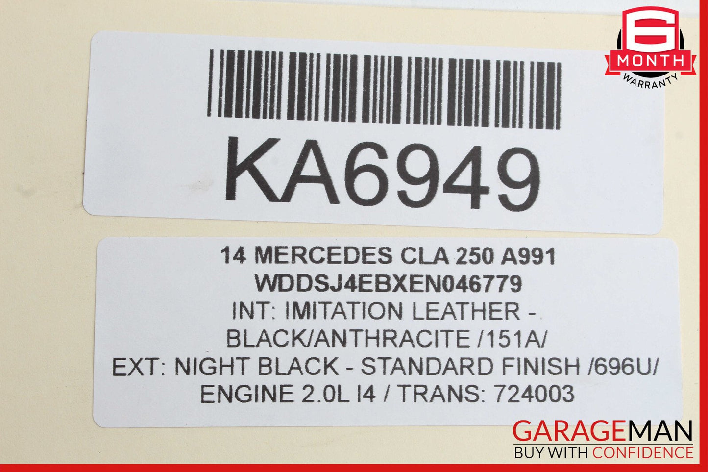 14-18 Mercedes W117 CLA250 Front Left Driver Side Axle Shaft Driveshaft OEM