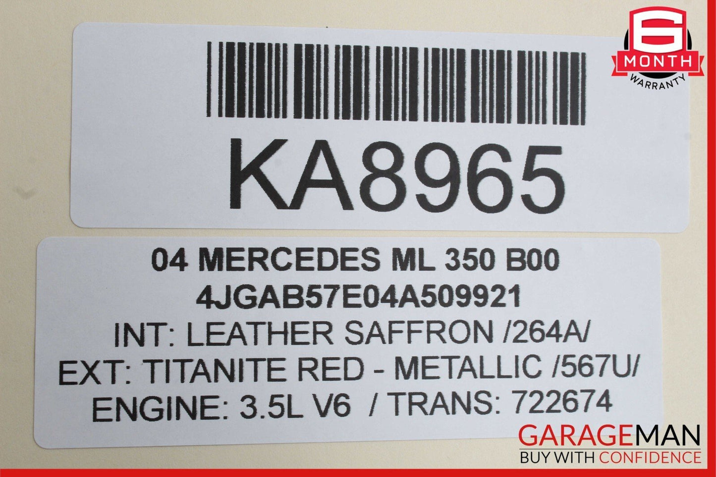 01-05 Mercedes W163 ML320 ML55 Steering Wheel Airbag Air Bag 1634600298 OEM