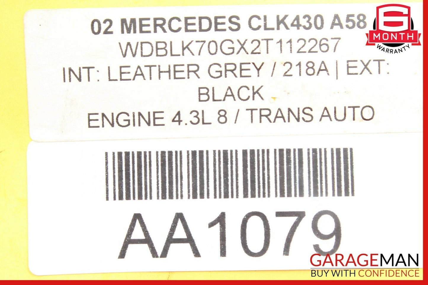 98-03 Mercedes E320 CLK430 Headlight Head Light Lamp Range Control Module Unit