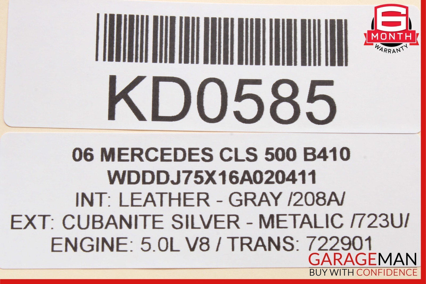 06-11 Mercedes W219 CLS500 CLS550 Rear Right Side Exterior Door Handle OEM