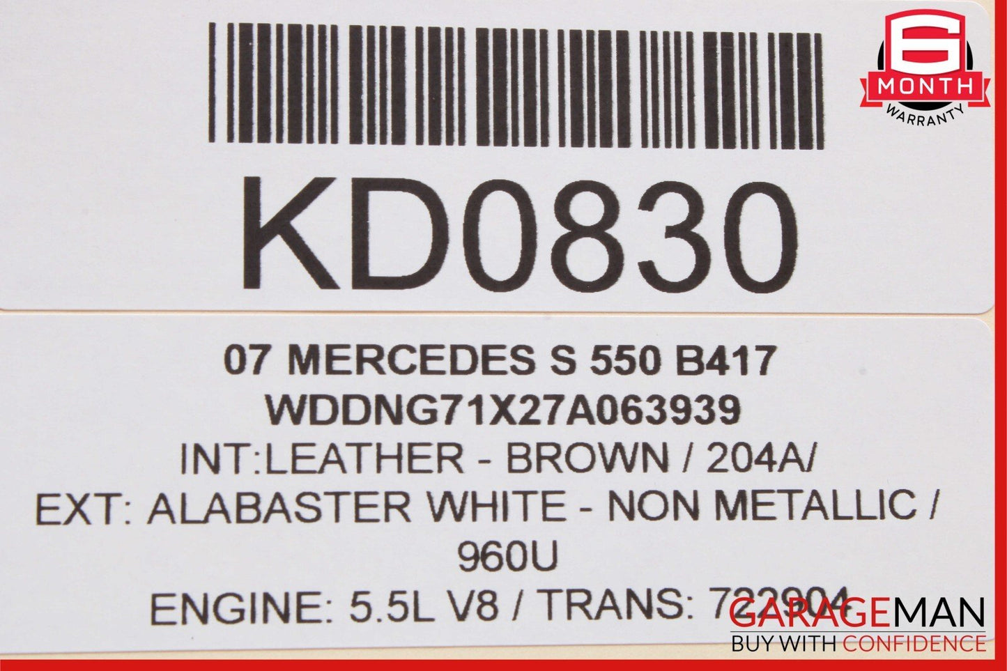 07-13 Mercedes W221 S550 S400 S63 Rear Right / Left Door Control Module Unit