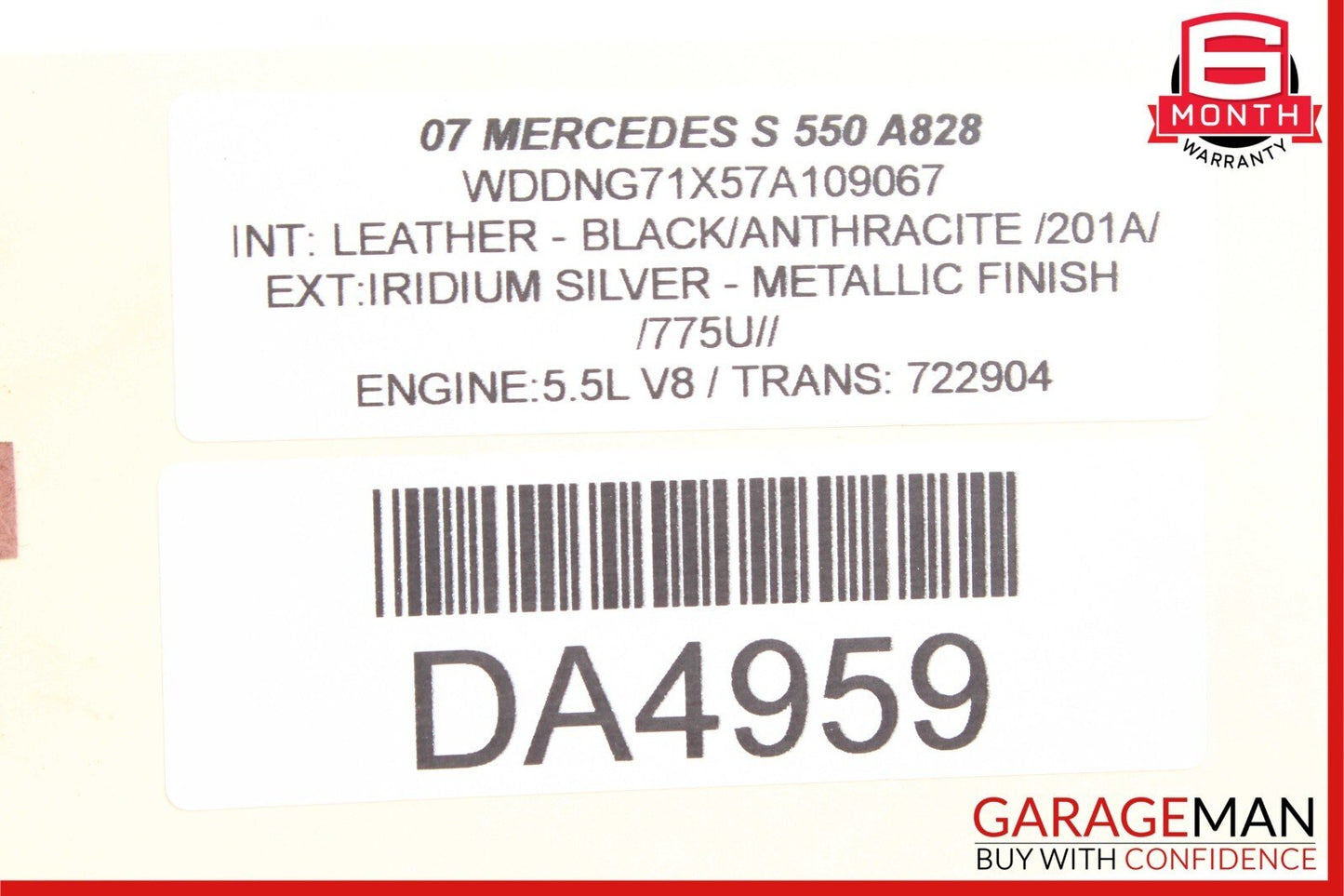 07-13 Mercedes W221 S550 CL600 Rear Left Driver Side Upper Control Arm OEM