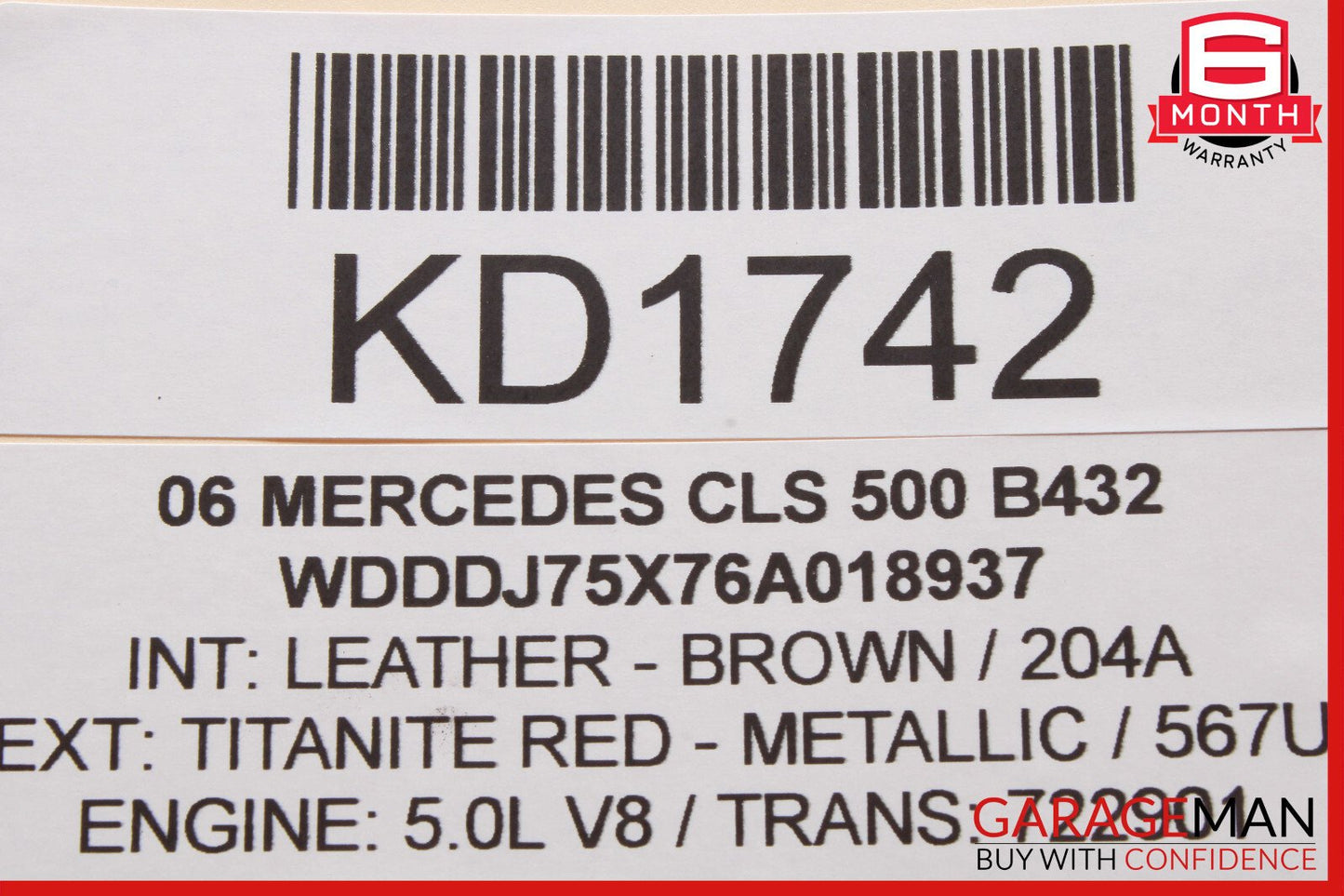 03-11 Mercedes W219 CLS500 E350 Front Right Passenger Side Upper Control Arm OEM