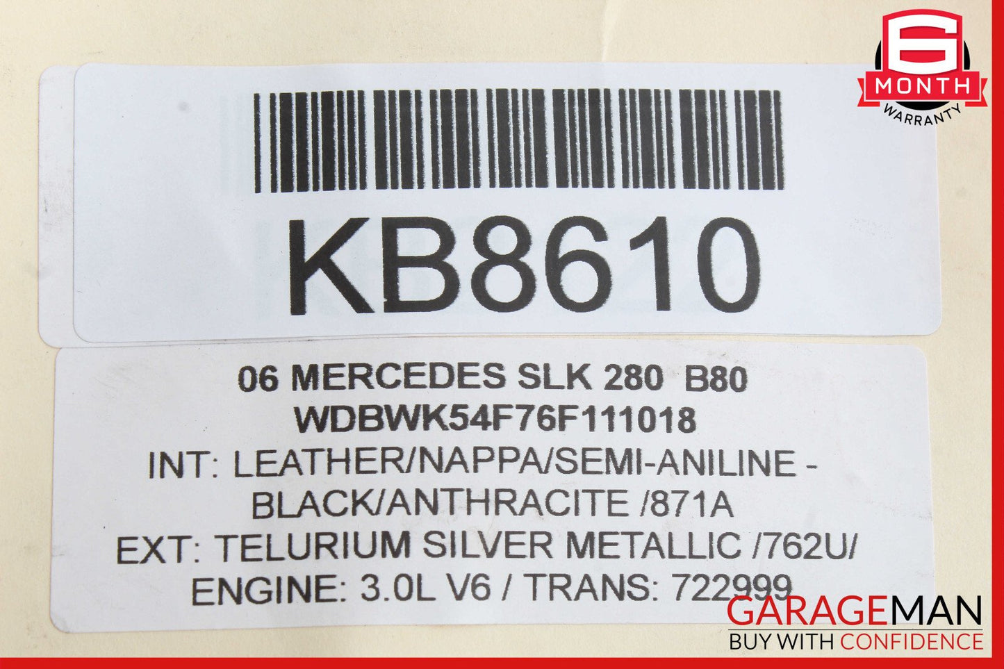 05-11 Mercedes R171 SLK280 SLK350 Left Driver Side Door Lock Latch Actuator OEM