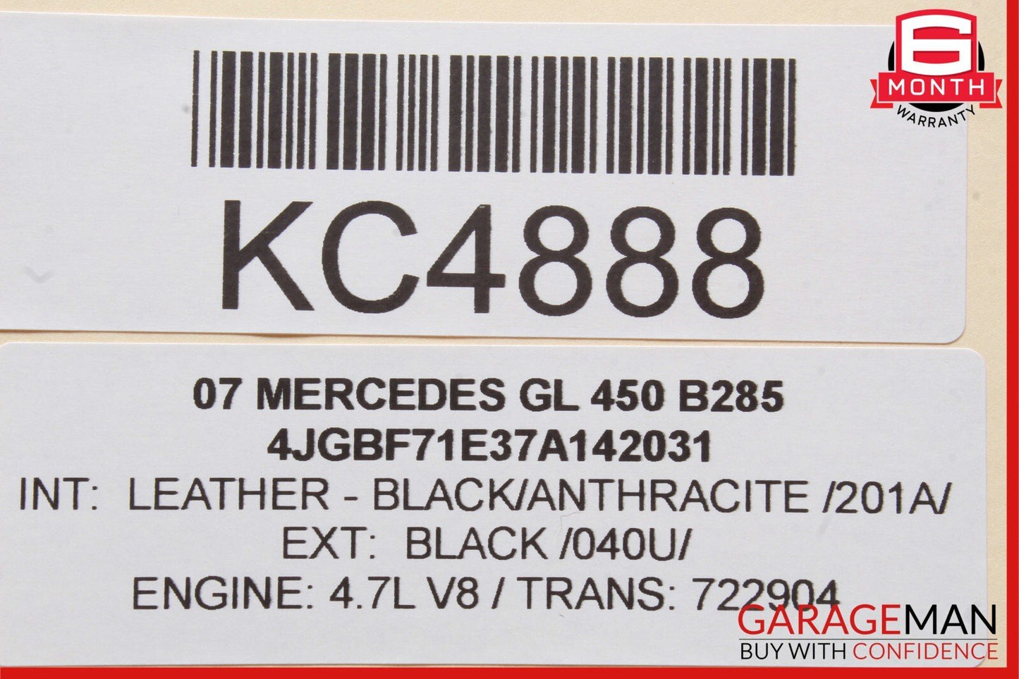 07-16 Mercedes X164 GL450 GL550 Rear 3rd Third Row Seat Motor 1648201942 OEM