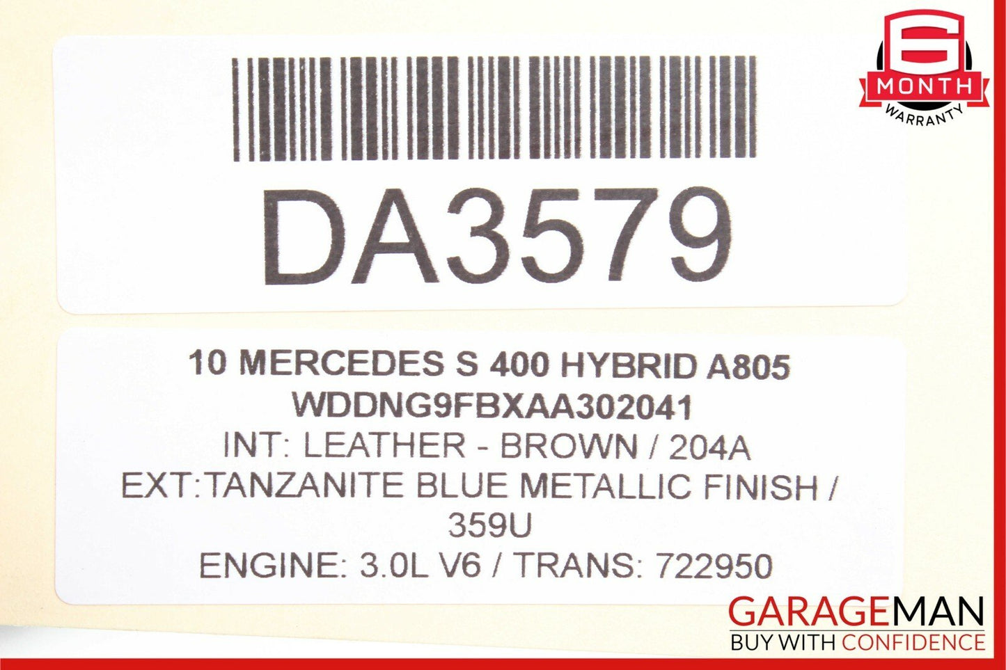 07-13 Mercedes W221 S400 Front Right Side Exterior Door Handle Keyless Go Blue