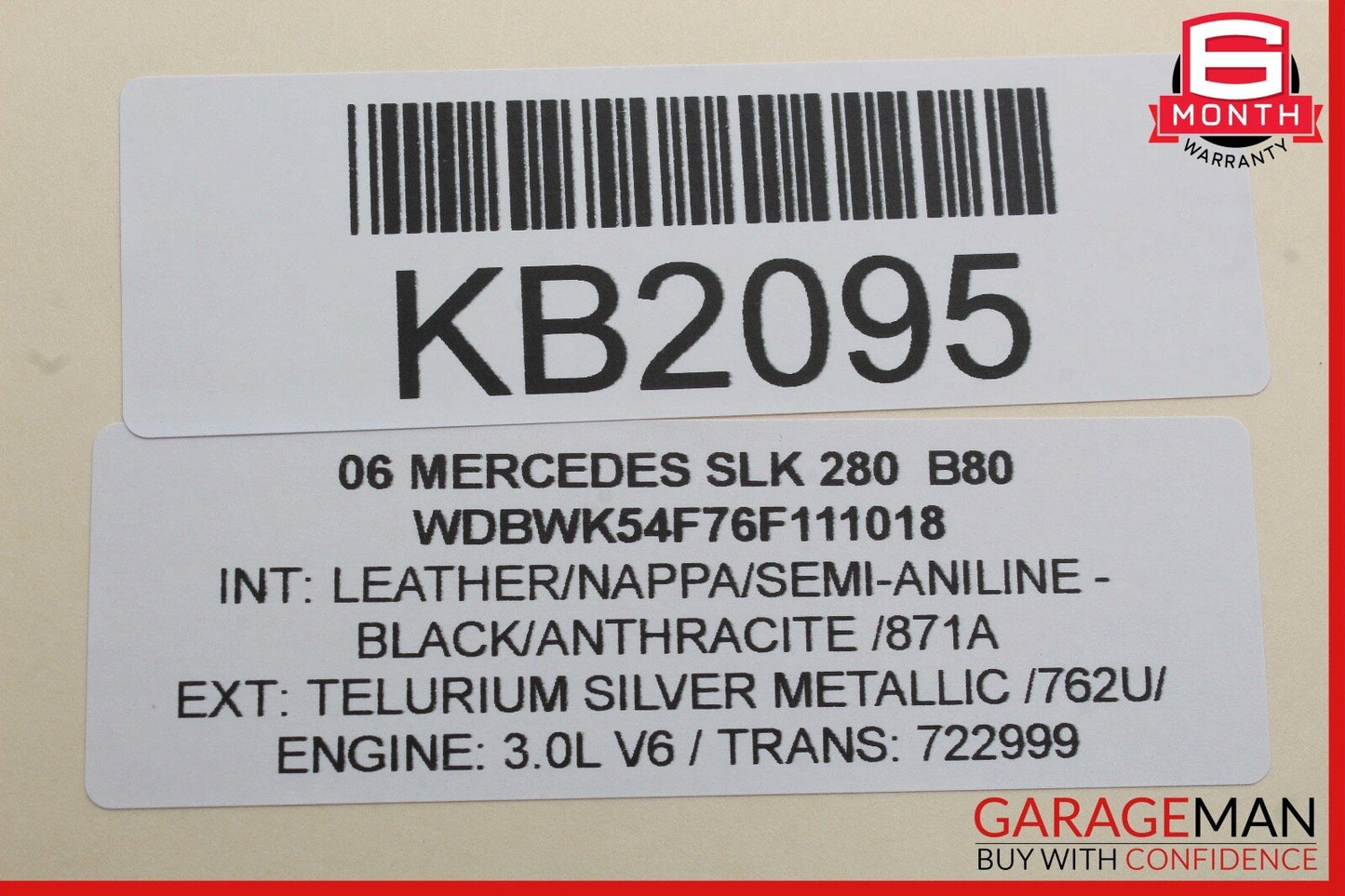 05-08 Mercedes R171 SLK280 Front Left Driver Side Exterior Door Handle Silver