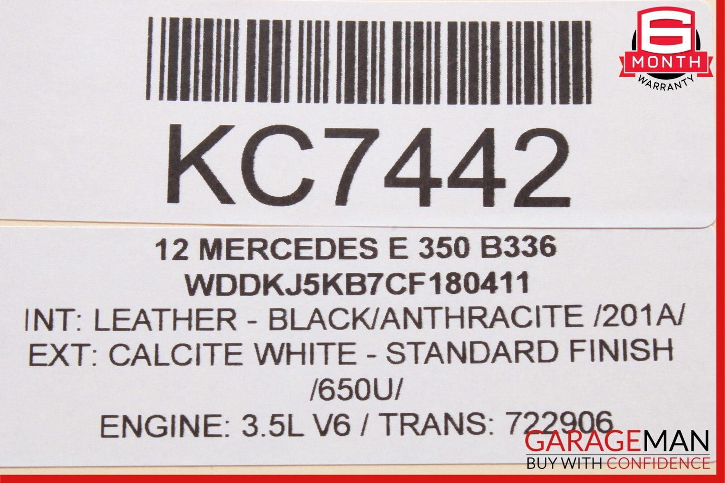 10-16 Mercedes W212 E350 Rear Right Side Door Window Regulator Motor Unit OEM