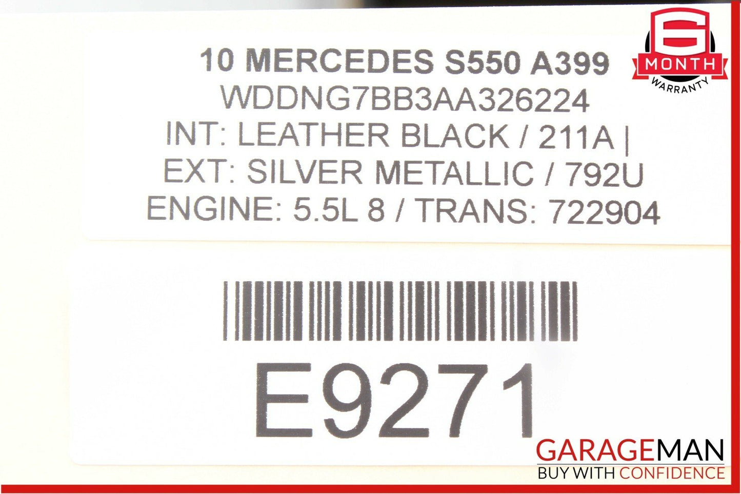 10-13 Mercedes W221 S550 S65 AMG Rear Left or Right Side Door Control Module OEM