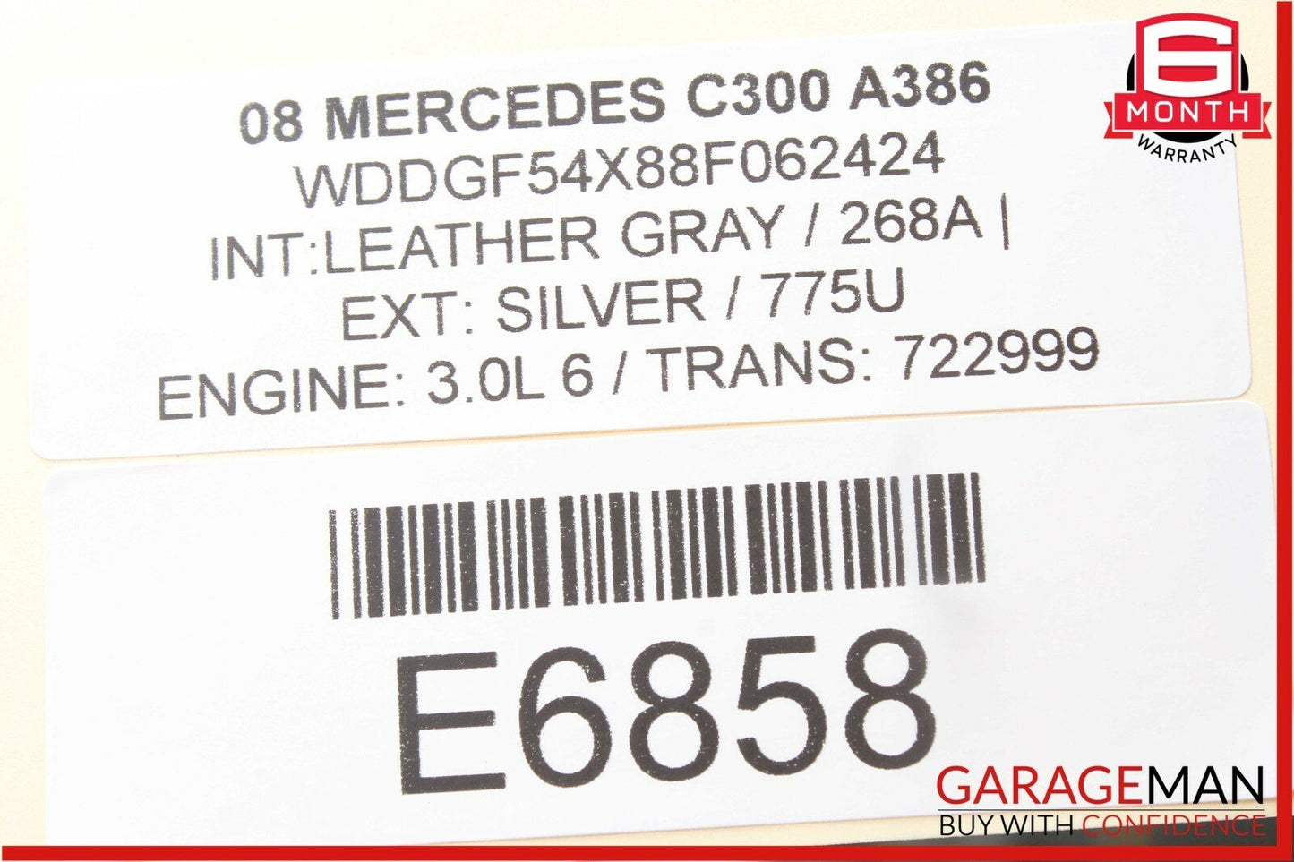 08-11 Mercedes W204 C250 C300 3 Spoke Steering Wheel 2044601203 OEM
